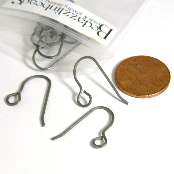 Silver Hypo-Allergenic Raw Titanium Fish Hook Earring Findings